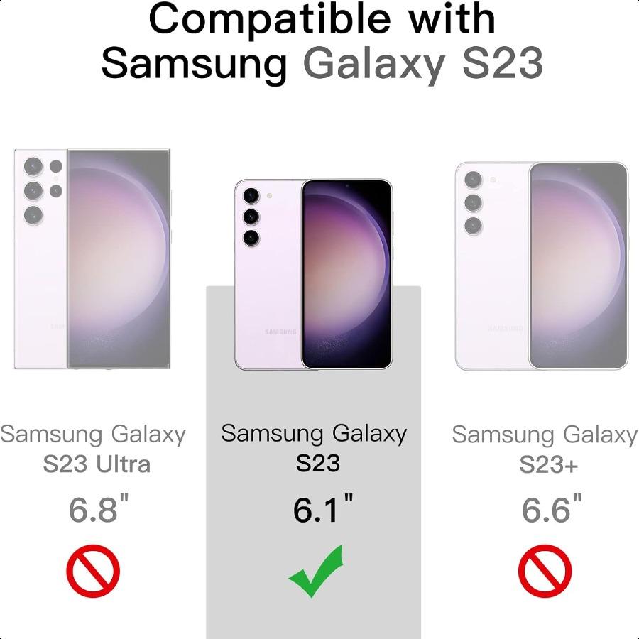 

h Магнитный чехол для Samsung Galaxy S23 5G 6.1 дюйма, совместимый с MagSafe, полупрозрачная матовая задняя крышка, противоударный чехол для телефона, сиреневый United States