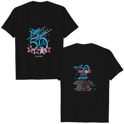 T-Shirt Roxy Music 50° Anniversario Tour 2022 – Maglietta Vintage Pesante da Band