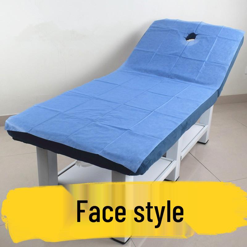 Waterproof Disposable Bed Sheets for Beauty Salon with Face Hole - Breathable & Oilproof Non-Woven Fabric