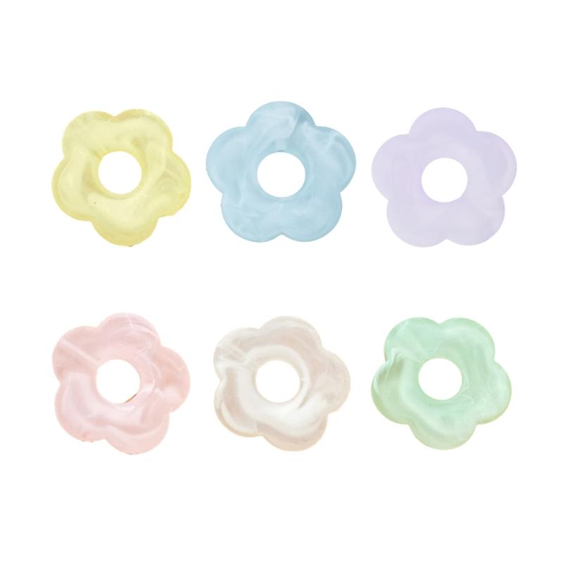 Acrylic Matte Flower Pendant Ornament Hollow Five Petal Floral Charm Jewelry DIY Supplies for Necklace Bracelet Making