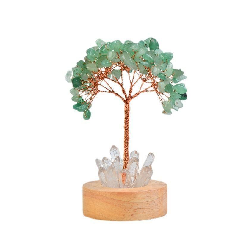 Natural Crystal Tree Broken Stone Crystal Tooth Night Light Money Tree Home Creative Office Color Modeling Decorative Crafts New