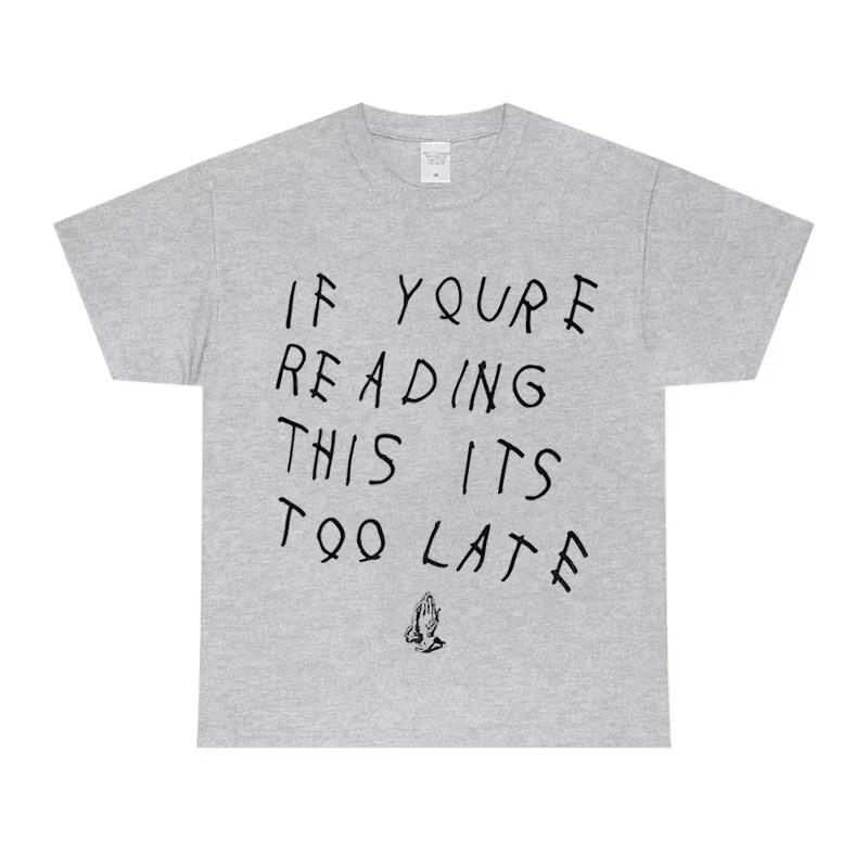 Hot Sale European American Drake Male Duck Print Tshirts Men Women Crewneck Cotton Tees HighStreet Loose Casual Oversized Tops