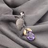 Natural Iolite Pendant 925 Sterling Silver Handmade Boho Jewelry Gift For Mom PP-55-9