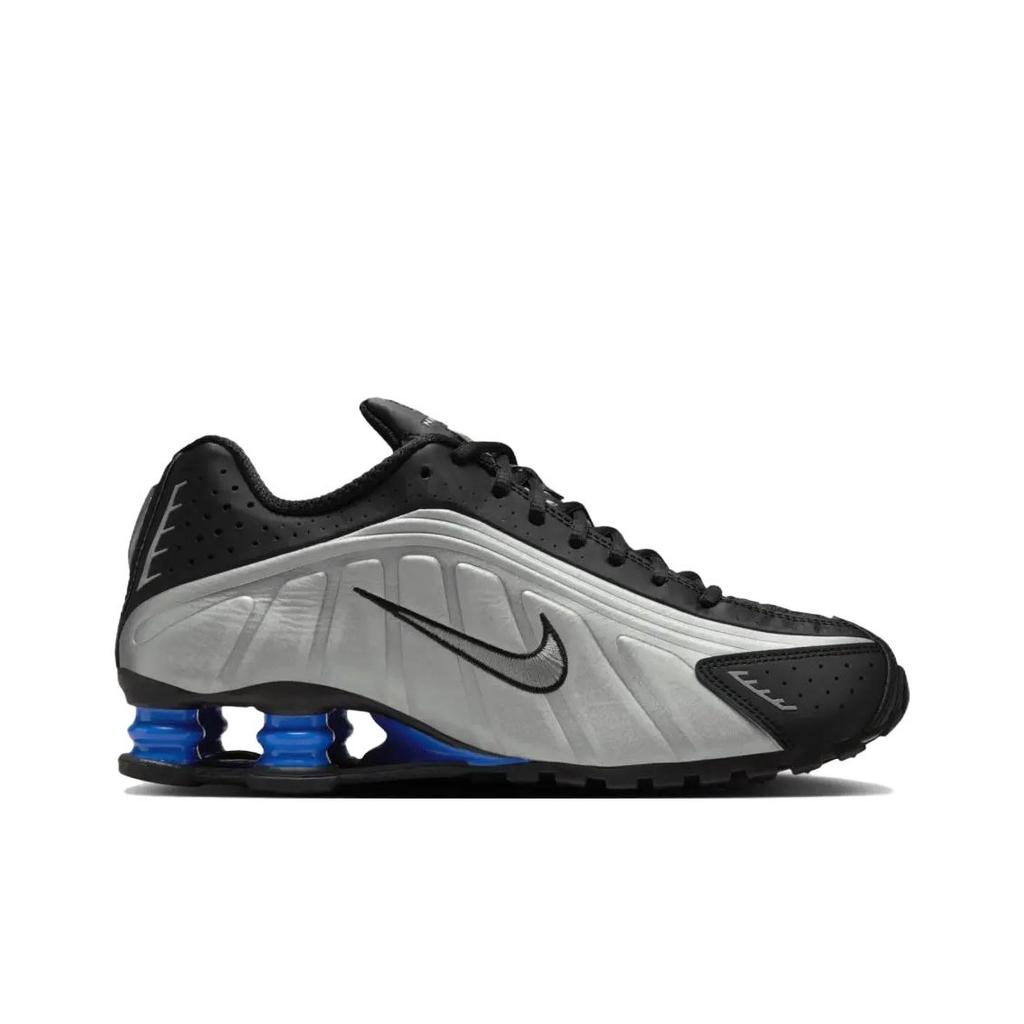 Nike  Shox R4 Metallic Silver Racer Blue Women Sneakers Black AR3565-006