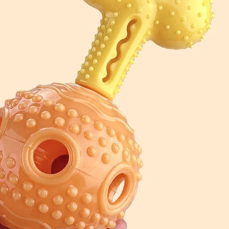 Dog Chew Toys for Teeth Cleaning Food Leakage Pet Rubber Grinding Toy for Small Medium Dogs