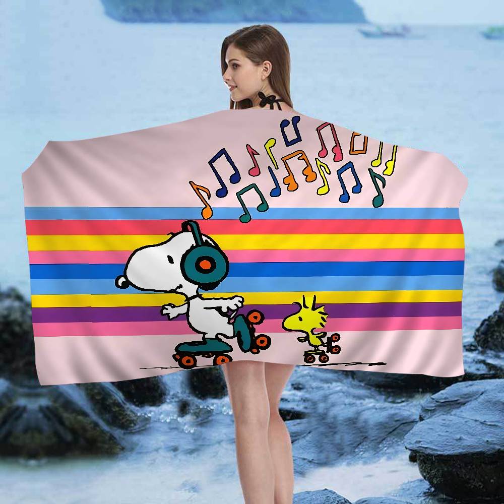 Asciugamano da Bagno Cane Carino S-Snoopy Microfibra Morbido Assorbente Traspirante Per Bambina Bambini Asciugamano da Spiaggia Decorativo Cartoon
