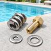 53108900 Replacement Spring Nut Hardware with Internal Threading and Coiled Positioning Structure for Pool Equipment Fastening and Repair Tasks