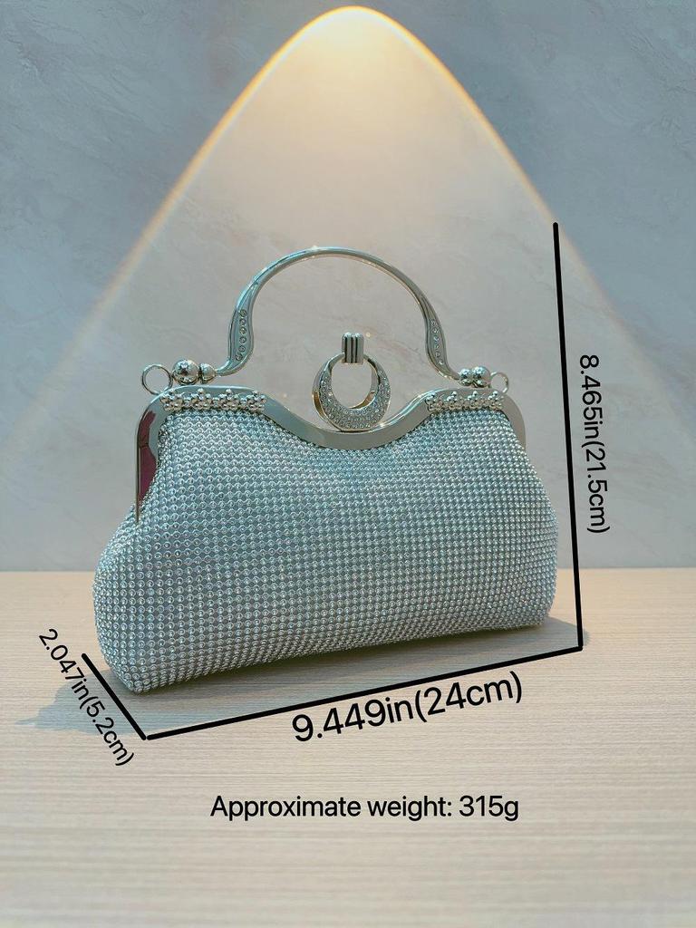 Rhinestone Evening Handbag for Weddings, Birthdays, and Parties