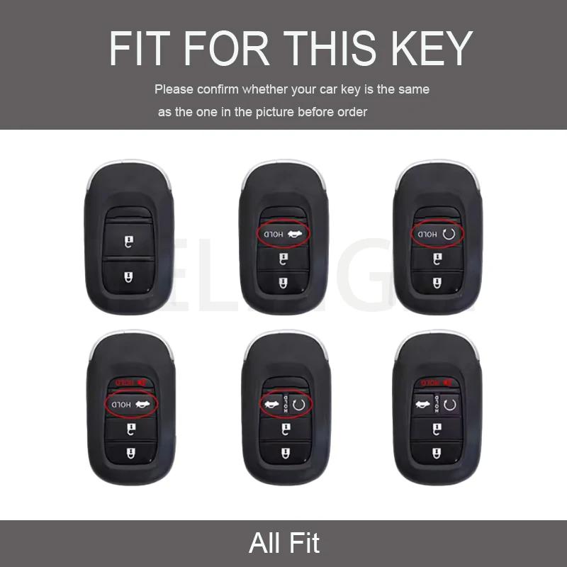 Transparent TPU Car Key Case Cover Shell Fob For Honda Civic Accord HR-V CR-V CRV 2022 2023 Protected Keychain Accessories