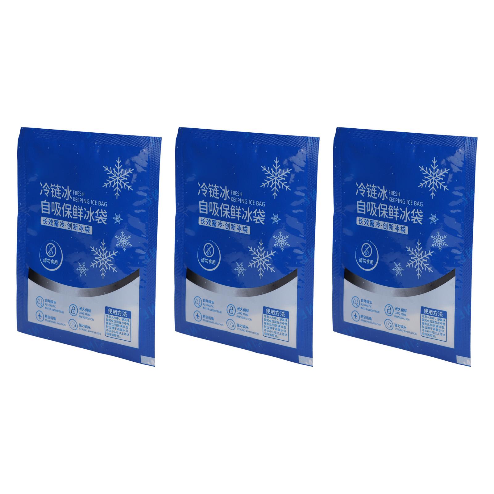 

60pcs Reusable Ice Bags Professional Self Absorbing Double Sided Cooler Ice Pack for Lunch Box