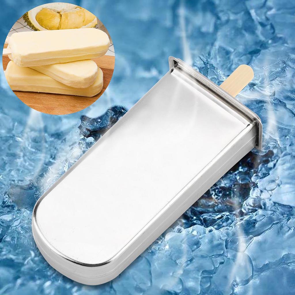 Stainless Steel Molds Ice Cream Industrial Home Kitchen DIY Ice Pop Mould Maker Tool(4#)