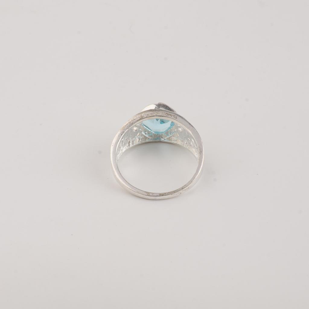 Sky Blue Topaz Silver Elegant Ring 925 Sterling Silver Topaz Jewelry For Women CZR-24-7