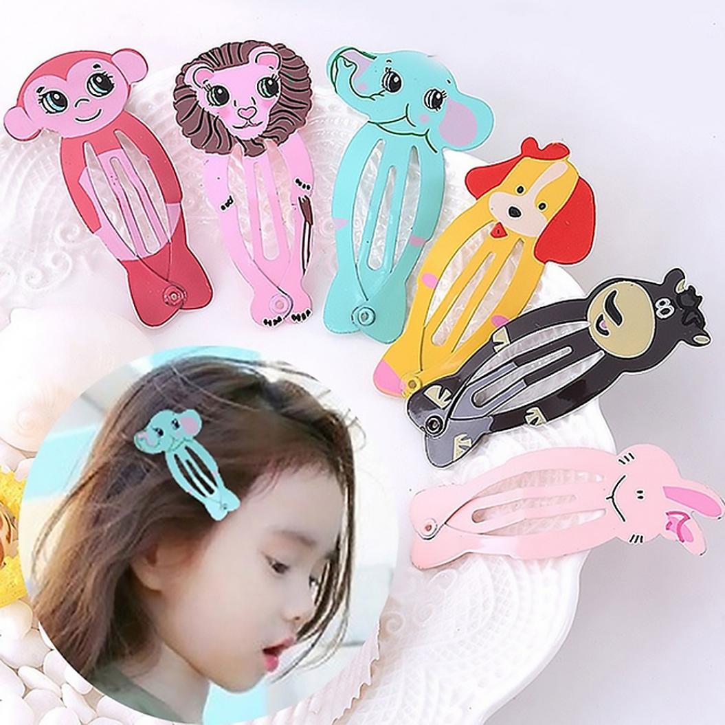 10 шт./набор Детские заколки для девочек Мультяшные животные Заколки для волос Заколка Детские головные уборы one size