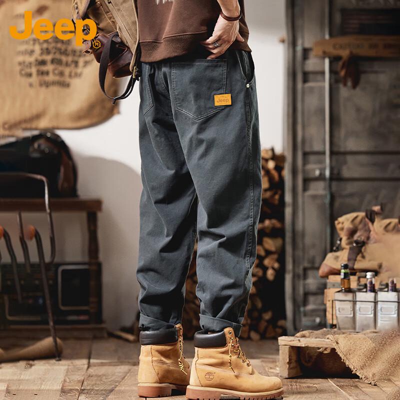 

JEEP Men s Autumn/Winter Loose Straight-Leg Casual Workwear Pants 4XL