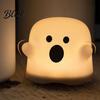 Funny Cartoon Atmosphere Lamp Ghost Night Light Touch Control Dimmable Bedside Lamp USB Rechargeable Squishy Ambient Travel Friendly Light