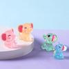 Resin Figurines Miniatures Elephant Glowing At Night Fairy Garden Decoration