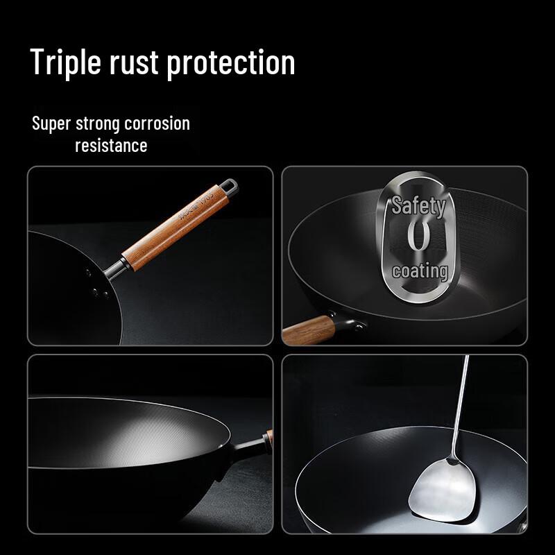 Cui Da Huang 30cm Sapele Eisen Wok