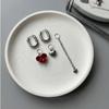Asymmetrical Design Pendant Earrings Tassel Long Earrings New Zircon Earrings  Jewelry Accessories