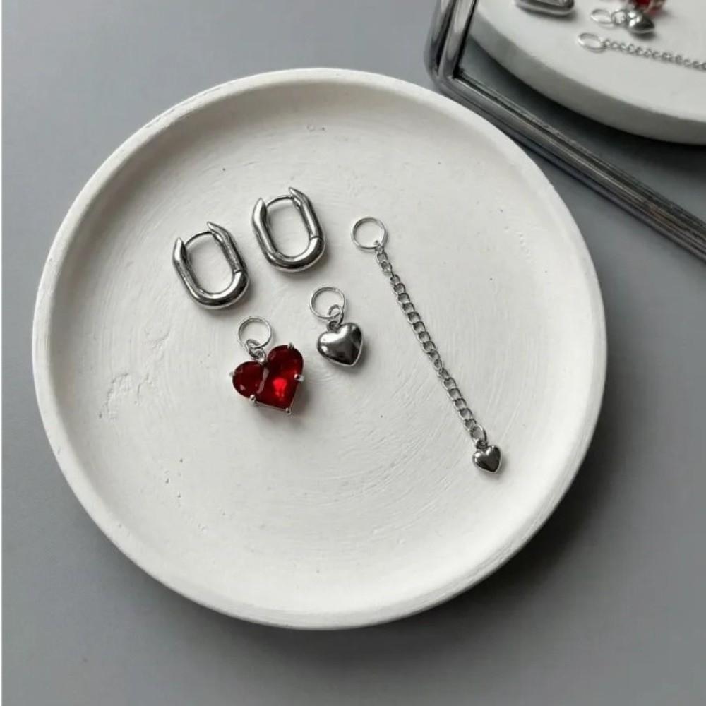 Asymmetrical Design Pendant Earrings Tassel Long Earrings New Zircon Earrings  Jewelry Accessories