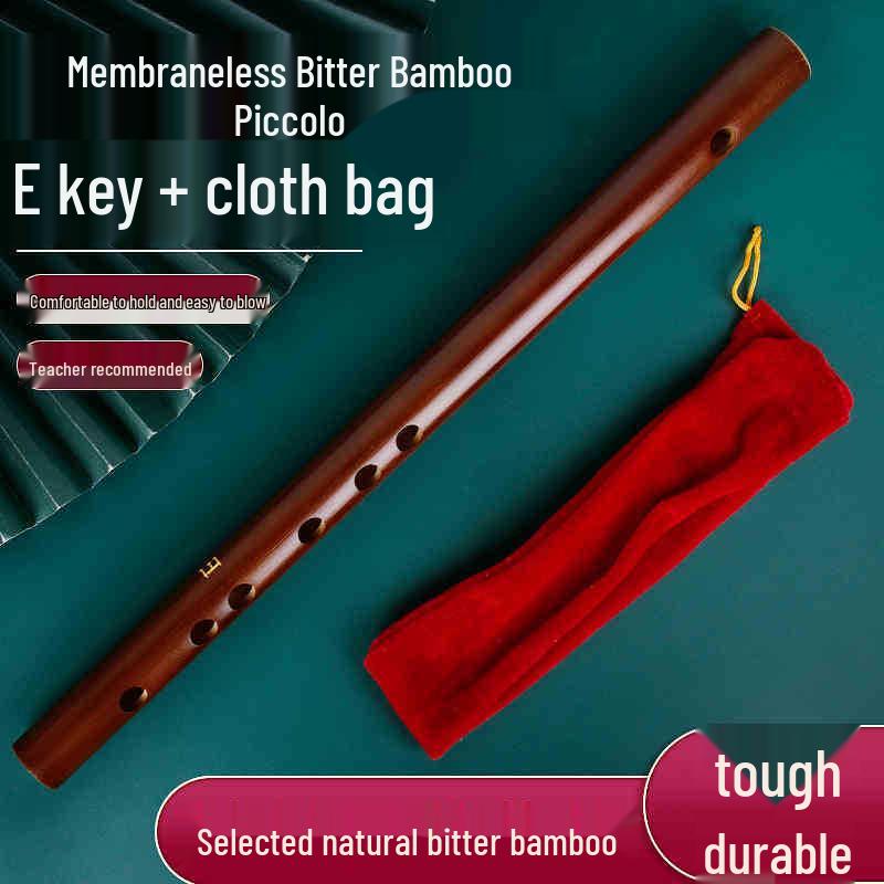Flauto di Bambù Amaro per Principianti, Adulti e Bambini, Tonalità F o G, Flauto Traverso Entry-Level, Piccolo Strumento Musicale di Nicchia.