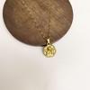 Versatile 3D Embossed Retro Coin Cupid Wings Necklace In Hexagonal Flower Design, Titanium Steel