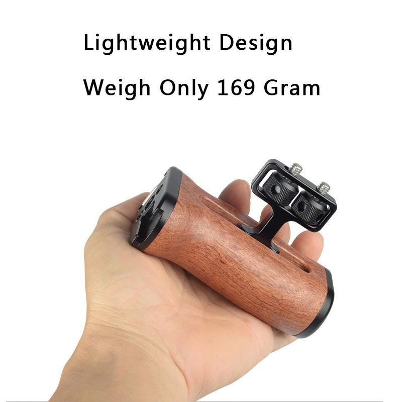 Mâner lateral cu mâner cu suport dublu cu șurub de 1/4" pentru aparat foto digital fără oglindă Aparat foto DSLR Cușcă mică pentru cameră reglabilă