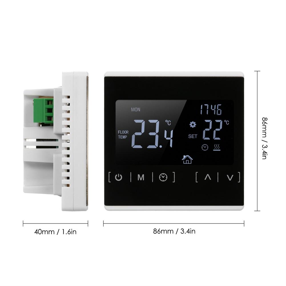 Programmierbarer Thermostat für Zuhause, klarer Komfort, intelligenter Touchscreen-Wärmethermostat, leicht ablesbares Display