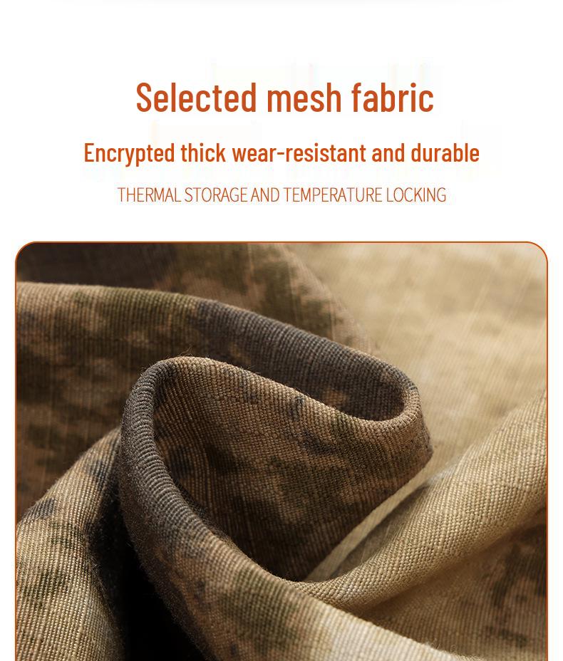 Men's Camouflage Winter Work Jacket - Thick, Warm, Loose-Fit Cotton Coat for Outdoor Labor Protection