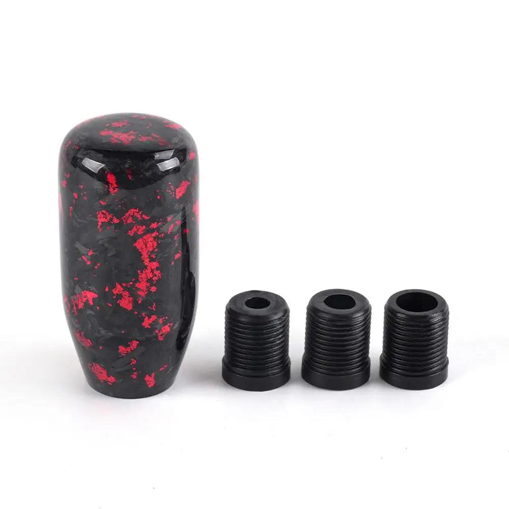 Universal Car Carbon Fiber Manual Gear Shift Knob Stick Shifter Knobs Shape Lever MT AT Gearstick Cylindrical Y2Q2