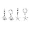 Hypoallergenically Stainless Steel Earrings Elastic Clip Starfish/Seashells Decorations Daily Wear Ear Accessories