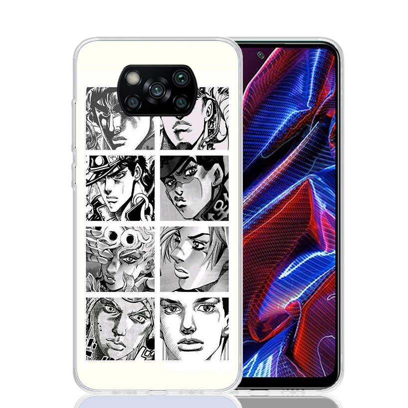 Anime JoJo Bizarre Adventure Case Phone Cover for Xiaomi Redmi Note 10 9 9S 8 8T 7 5 Pro Mi 12T 11T 10T 9T 12 11 Lite A3 A2 Tren