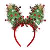 Christmas Headband for Women Girls Holiday Tree/Reindeer/Snowman/Bell Hair Aceessory with Tinsel for Xmas Party Favor