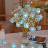 2M 1OLEDs Lights Rose Flower Fairy LED Light String Festoon Garland Lamp for Christmas Wedding Party Valentine Room Decoration