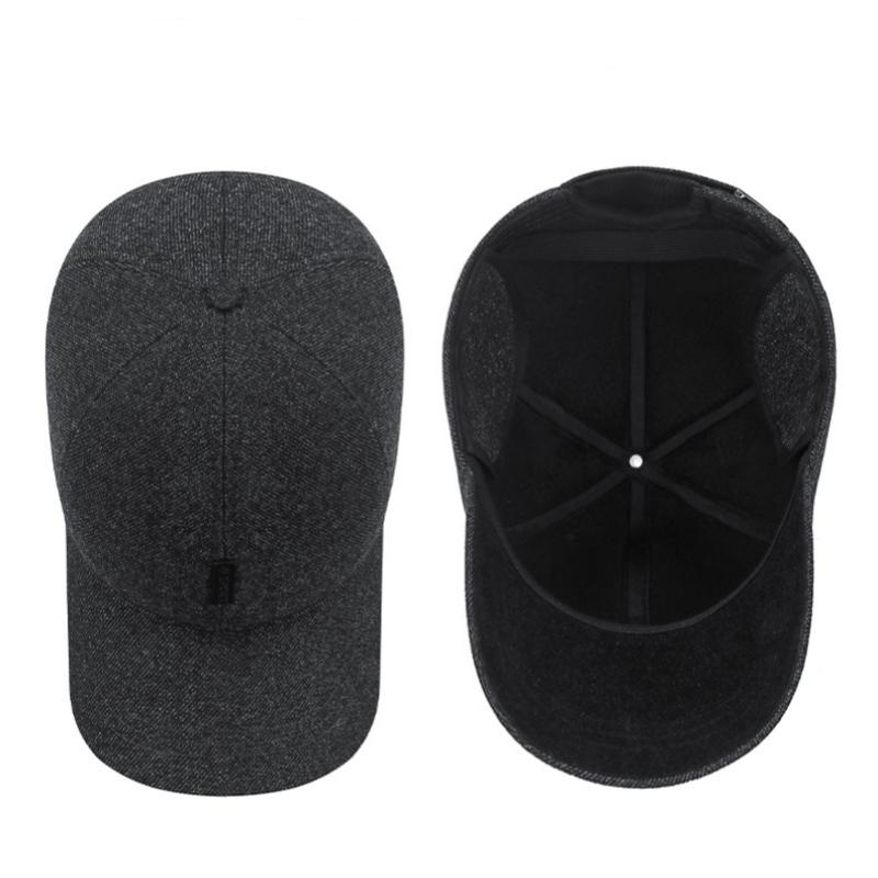 NORTHWOOD Winter Men's Baseball Caps with Plush Thick Ear Protection Outdoor Sports Woolen Warm Cotton Baseball Hats