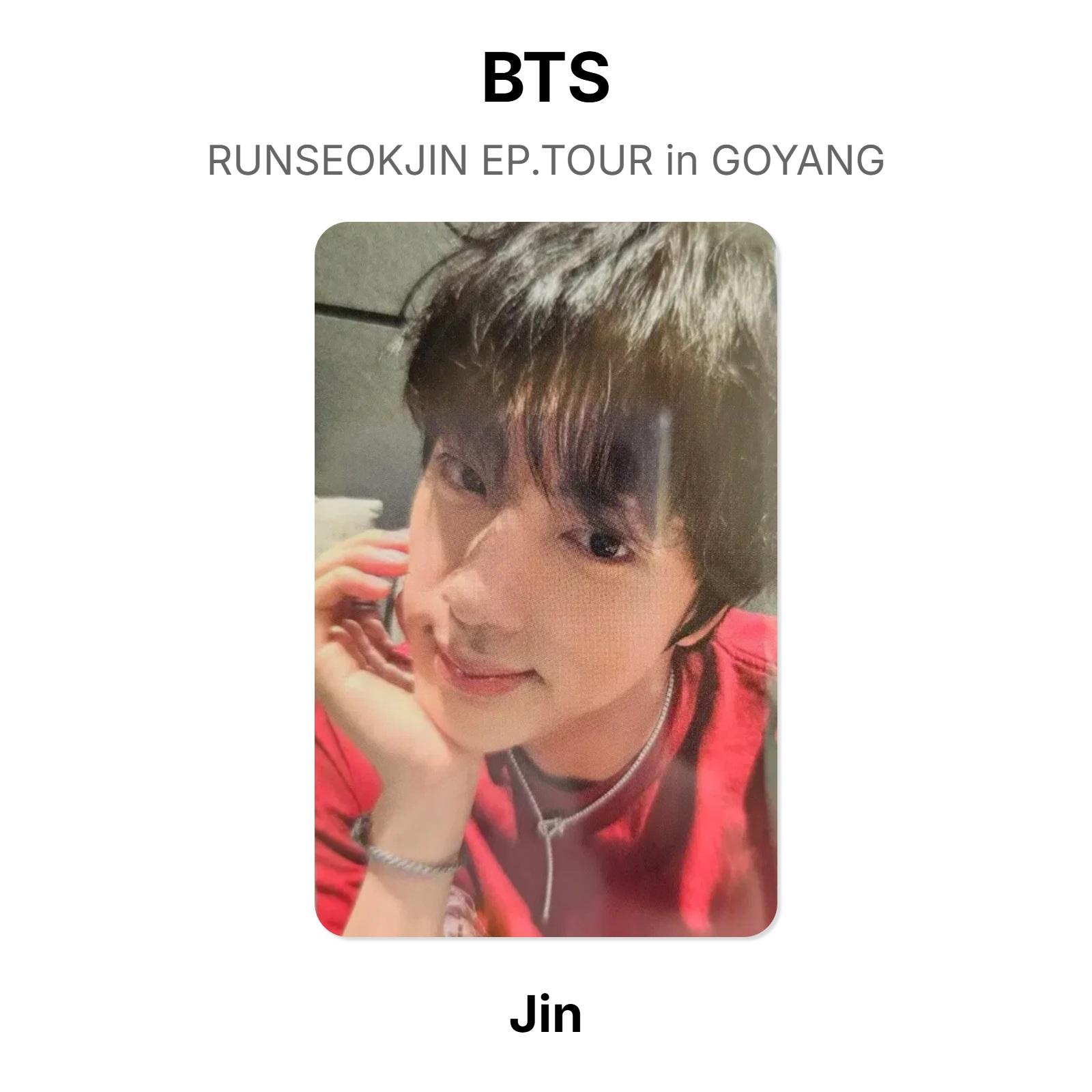 BTS Jin RUNSEOKJIN EP.TOUR in GOYANG Official Photocard Jin