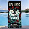 1pc G-Guns N Roses Barcelona Estadi Olimpic Beach Towel Microfiber Quick Dry Classic Hard Rock Bath Towel For Pool Beach Travel