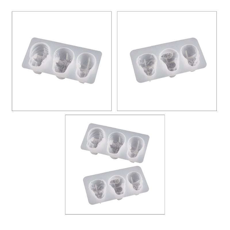 Silicone Pendant Moulds Resin Mold Halloween Skull Shape Silicone Jewelry Mold Hand Making Accessories Silicone Material