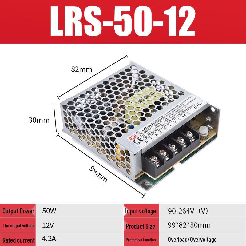 50W 24V Switching Power Supply LRS-50-24: Ultra-thin, High-quality Industrial DC Power Supply
