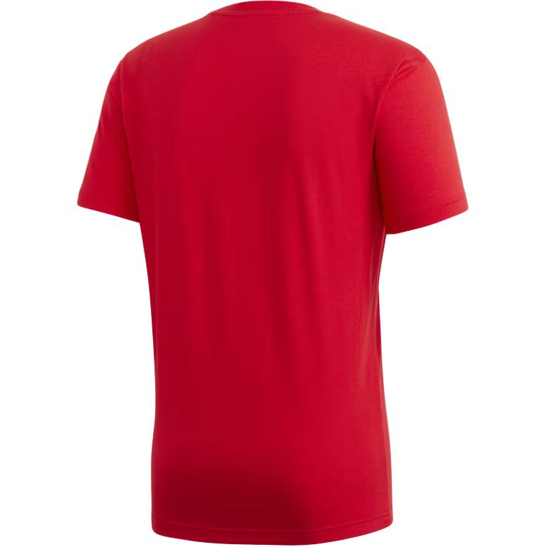 Męskie Koszulki Adidas Neo Męskie Czerwone Z Okrągłym Dekoltem Umiarkowany Prosty Krój
