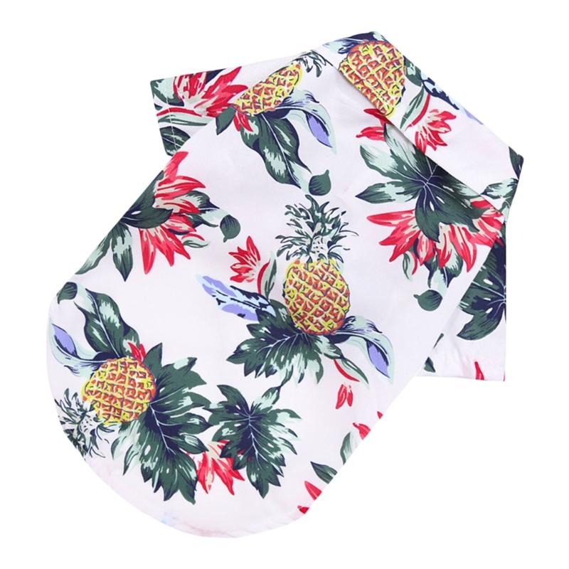 Lovely Puppy Beach Shirt Shirt T-shirt Shirt Pineapple Beach Outfit Shirt Costume Pet Outfit Party