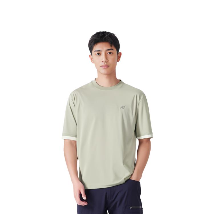 New Balance T Shirt Men's Green AMT42314-OVN