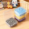 Clear Perler Beads Storage Boxes Large Capacity DIY Transparent Storage Box Durable Square Beads Storage Containers