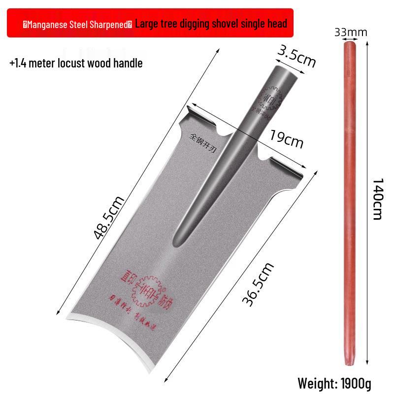 Military Camouflage Pointed Shovel - Manganese Steel Garden Tool for Digging, Soil Loosening, and Tree Planting