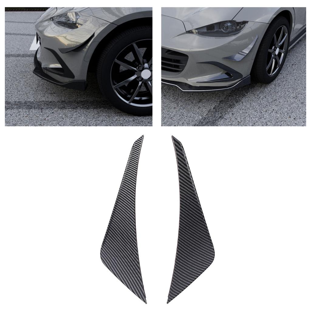 2 Pcs Front Bumper Side Spoiler Sporty Look Increase Stability Replacement for Miata ND 2016 Onwards