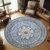 Persian Pattern Navy Blue Living Room Rug Carpet Mat Home Decoration Non Slip Floor Vintage Style Area Rug Boho Chic