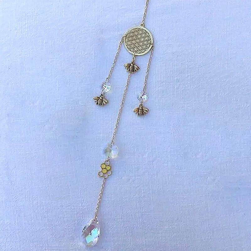 Creative Crystal Wind Chimes Colorful Suncatchers for Windows Hanging Sun Catchers Home Garden Decor Car Ornaments Pendants