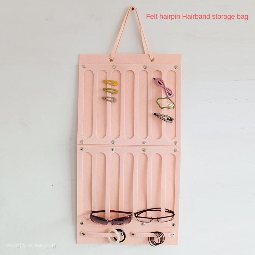 Large Capacity Hair Bows Organizer Felt Hair Hoop Hanging Bag Display Stand Headband Holder  Girl