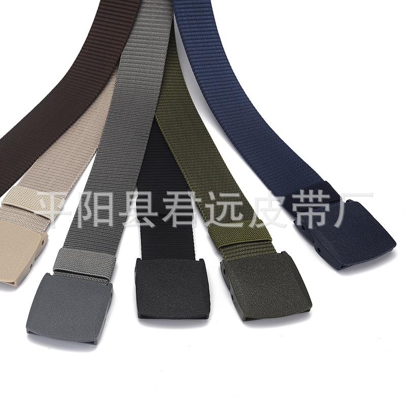 Lightweight Snap Belt Quick Drying Nylon Smooth Plastic Steel Buckle Belt Adult Sports Outdoor