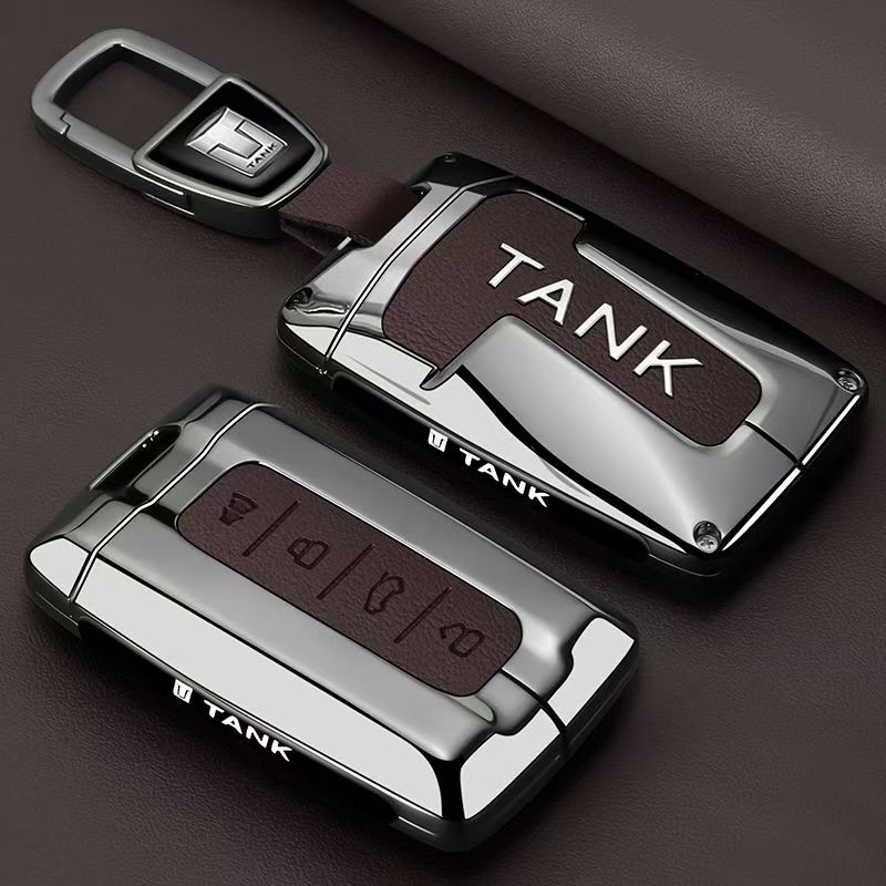 Zinc Alloy Car Key Case for Great Wall GWM TANK 300 400 500 700 Remote Cover Bag Shell Keychain Holder Accessories