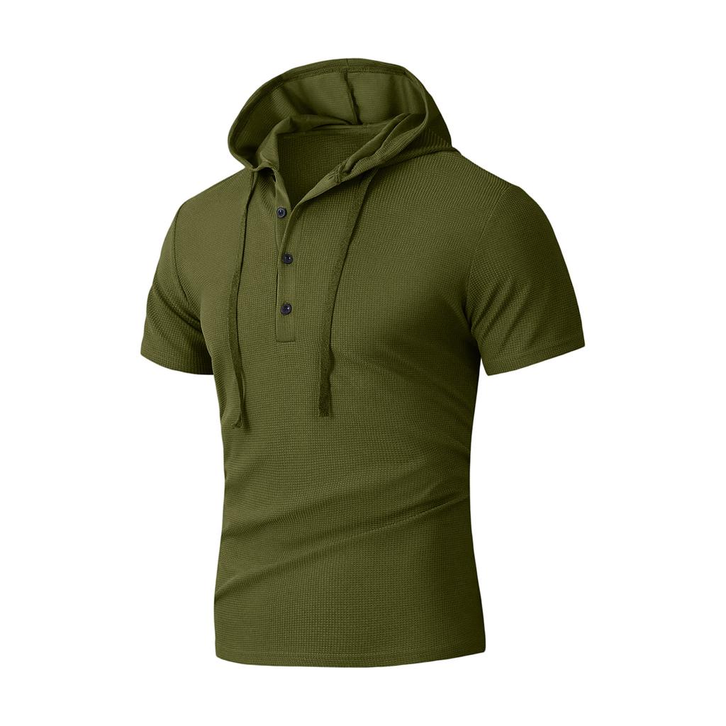Men's Button-Down Collar Short Sleeve Tops Men's Casual Fashion Short Sleeve Tops